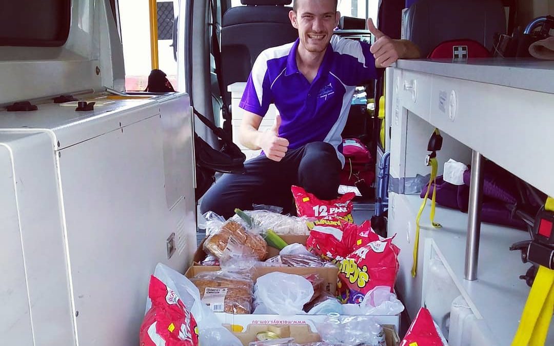 Street Chaplain Will with Emergency Hampers in the Van